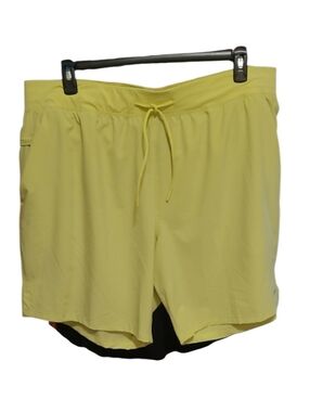 Russell Athletic Yellow Men's Drawstring Performance Shorts
